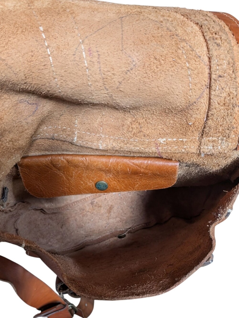 Patricia Nash Barcelona Crossbody Saddle Bag in Chestnut Tan Italian Leather - Picture 6 of 11